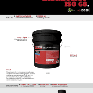 Aceite hidráulico ISO 68 19 Lt Urrea
