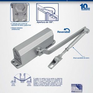 Cierrapuertas hidráulico con capacidad de 45 Kg, 135° Prolok