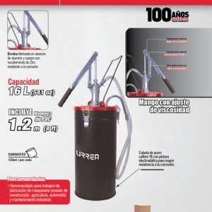 Bomba extractora para aceite con cubeta de 16 Lt Urrea