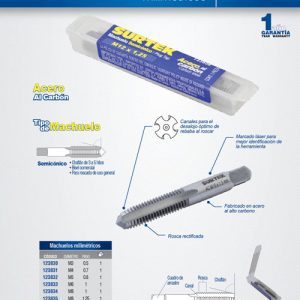 Machuelo de acero al carbón M10 x 1.5 Surtek