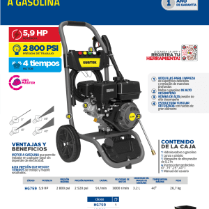 Puntas para hidrolavadora a gasolina HG763 y HG759 Surtek