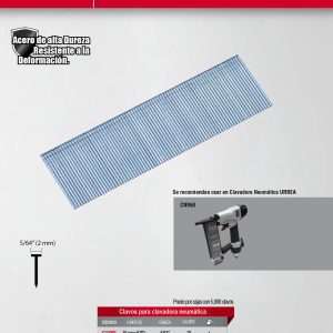 Clavos para clavadora neumática calibre 18, largo 3/4" Urrea