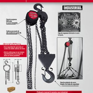 Polipasto manual 4 ramales, 10 ton, cadena 3 m Urrea