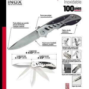 Navaja abatible de acero inoxidable Urrea