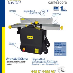 Cepillo canteador 6" 1100 W Surtek