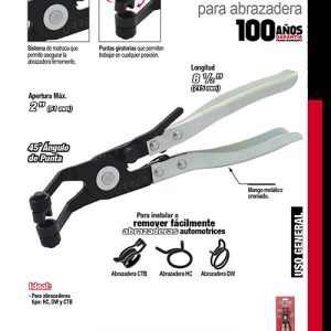 Pinza para abrazaderas apertura máxima de 2", 8-1/2" Urrea