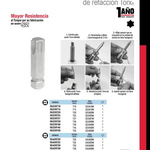 Refacción para punta torx T10 para dado 523910W Urrea