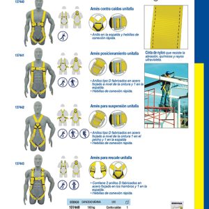 Arnés de seguridad de posicionamiento, unitalla Surtek