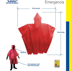 Poncho impermeable para emergencias unitalla Foy