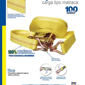 Sujetador con matraca con gancho tipo alambre 2,450 kg Surtek