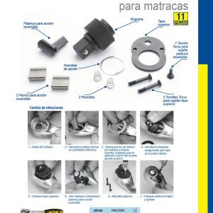 Juego de refacción para matraca reversible F5149X Surtek