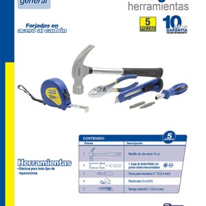 Juego combinado de herramienta, 5 piezas Foy