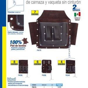 Portaherramientas de carnaza, 4 bolsillos Surtek