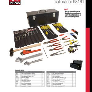 Juego básico industrial para instrumentista calibrador en pulgadas, 64 piezas caja D7C20 Urrea