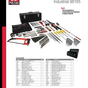 Juego básico industrial para mecánico en pulgadas 93 piezas, con caja D7C20 Urrea