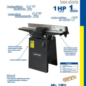 Canteadora 6" 750 W 120 V, 5200 RPM con guía montada con ajuste de inclinación hasta 45° Surtek