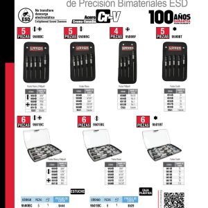 Juego de destornilladores de precisión combinados, 15 piezas en caja plástica Urrea