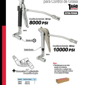 Válvula reforzadas para control grasa 8,000 PSI Urrea