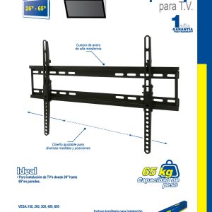 Soporte fijo para TV 26" - 65", 65 kg Surtek