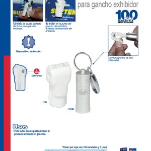 Candado para gancho con llave, 100 piezas Surtek