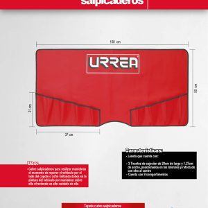 Tapete cubre salpicaderas 99 cm x 49 cm Urrea