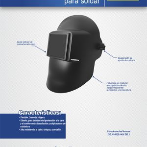 Careta para soldar con portavidrio de visión amplia y ajuste de matraca Surtek