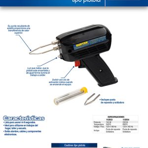 Cautín tipo pistola 140 W, 120 V Surtek