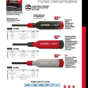 Destornillador tipo revólver con puntas convencionales 15 en 1 Urrea