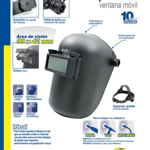 Careta para soldar con ventana móvil Foy