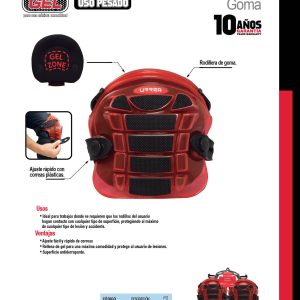 Rodilleras de goma Urrea