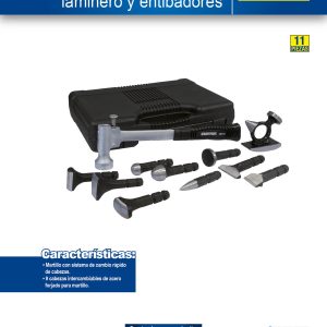 Juego de martillos lamineros y entibadores, 11 piezas Surtek