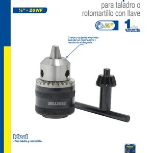 Broquero para rotomartillos 3/8" con rosca 1/2" - 20NF con llave Surtek
