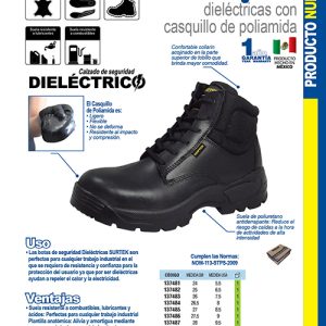 Botas de seguridad dieléctricas con casquillo de poliamida #27 cm Surtek