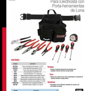 Juego combinado de herramientas para electricista en portaherramientas, 11 piezas Urrea