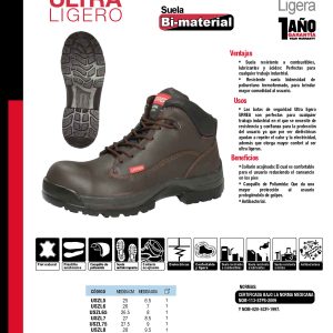 Botas de seguridad dieléctricas ultra ligeras con casquillo de poliamida #28 cm Urrea