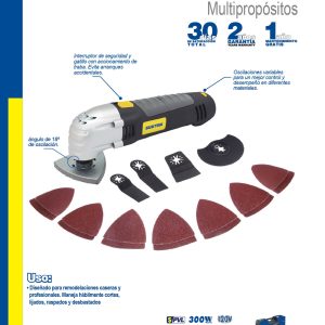 Juego combinado de herramienta multipropósitos 300 W, 20 piezas Surtek