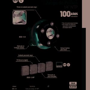 Peine para tarraja de 1/4" NPT Urrea