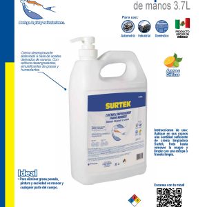 Crema desengrasante limpiadora de manos 3.7 Lt Surtek