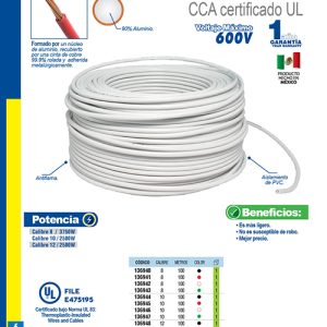 Cable eléctrico THW calibre 8, 100 m color verde Surtek