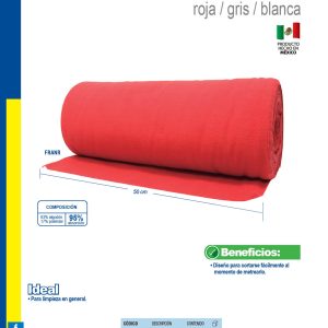 Franela en rollo de 50 cm x 50 m gris Foy