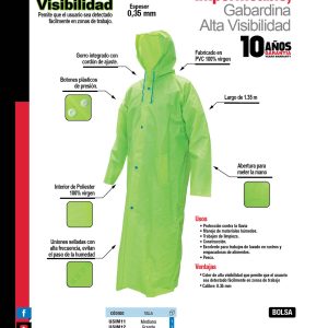 Gabardina impermeable de alta visibilidad EEG Urrea