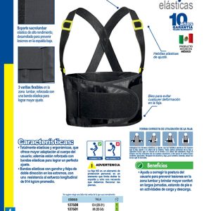 Faja elástica con 3 varillas EEG Surtek