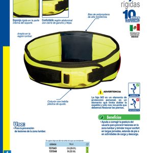 Faja rígida con hebilla de alta visibilidad de 3 cinturones G Surtek