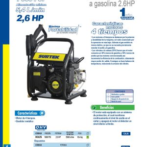 Lanza y pistola para hidrolavadora a gasolina HG526 Surtek