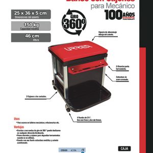 Banco para mecánico con cajones, 46 cm Urrea