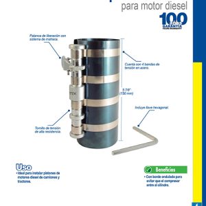 Opresor de anillos para motor de diésel 3-1/2" a 7" Surtek