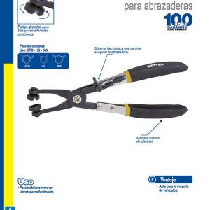 Pinza para abrazaderas 2-1/2" Surtek