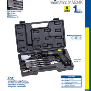 Juego de martillo neumático y accesorios, 5 piezas Surtek