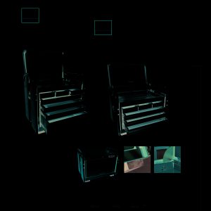 Gabinete de servicio en sitio con 6 gavetas color rojo 30" Urrea