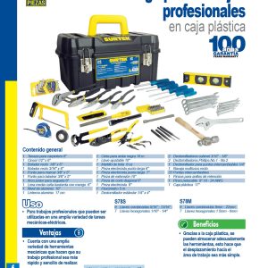 Juego combinado de herramienta 78 piezas, con caja plástica Surtek